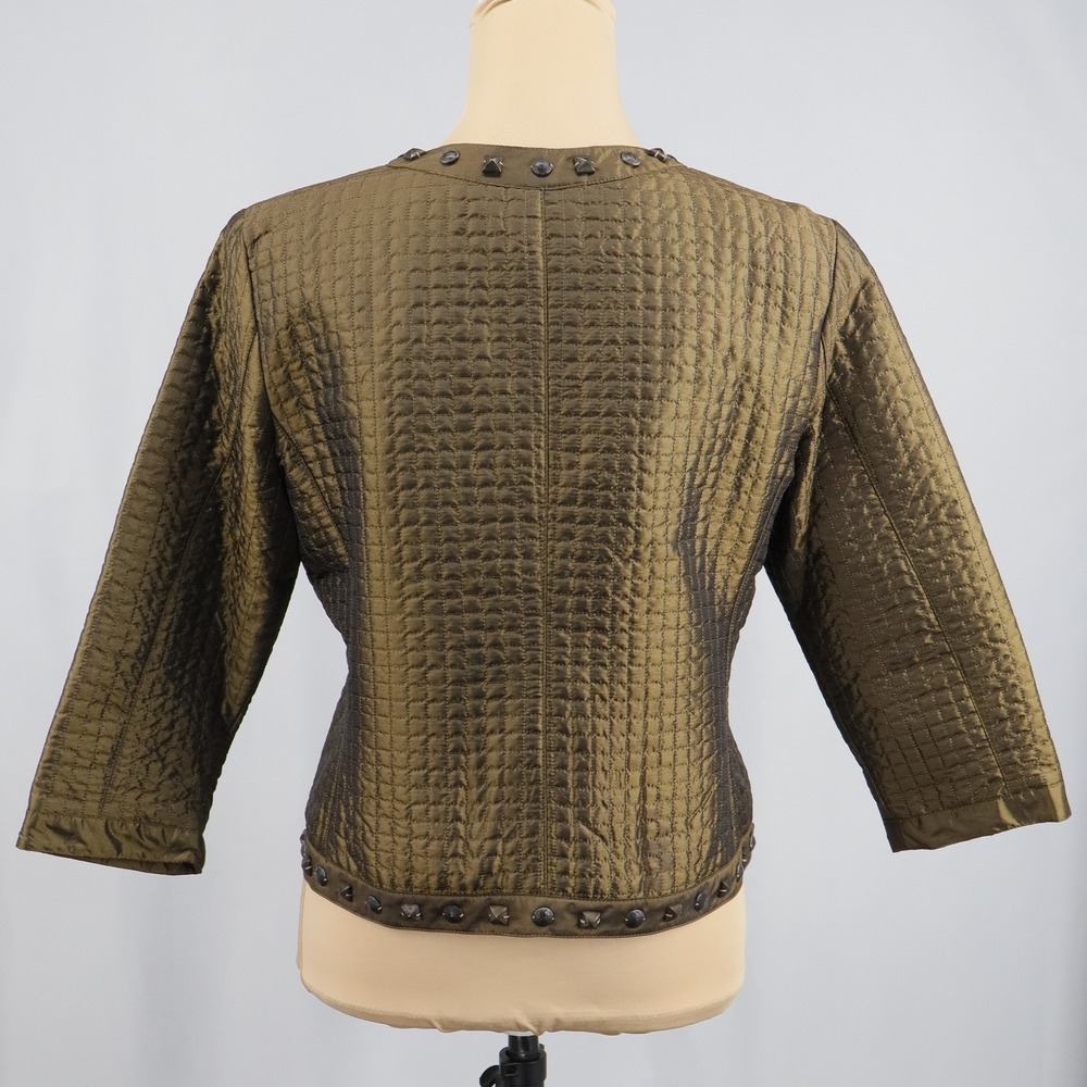 Ruby Rd Petite Quilted Studded Jacket Bronze Brow… - image 4